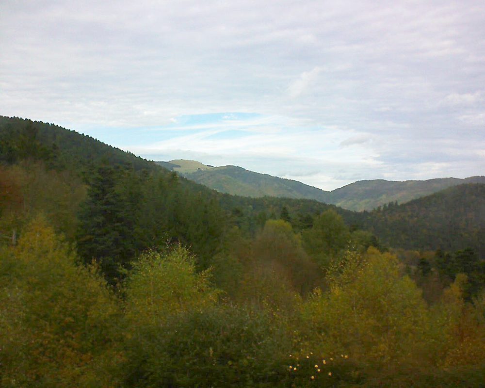 Le petit ballon vu depuis le Domaine Langmatt à Murbach le 25.10.2017 à 13:30 Le petit ballon (Alsace, Vosges) le 25.10.2017 à 13:30