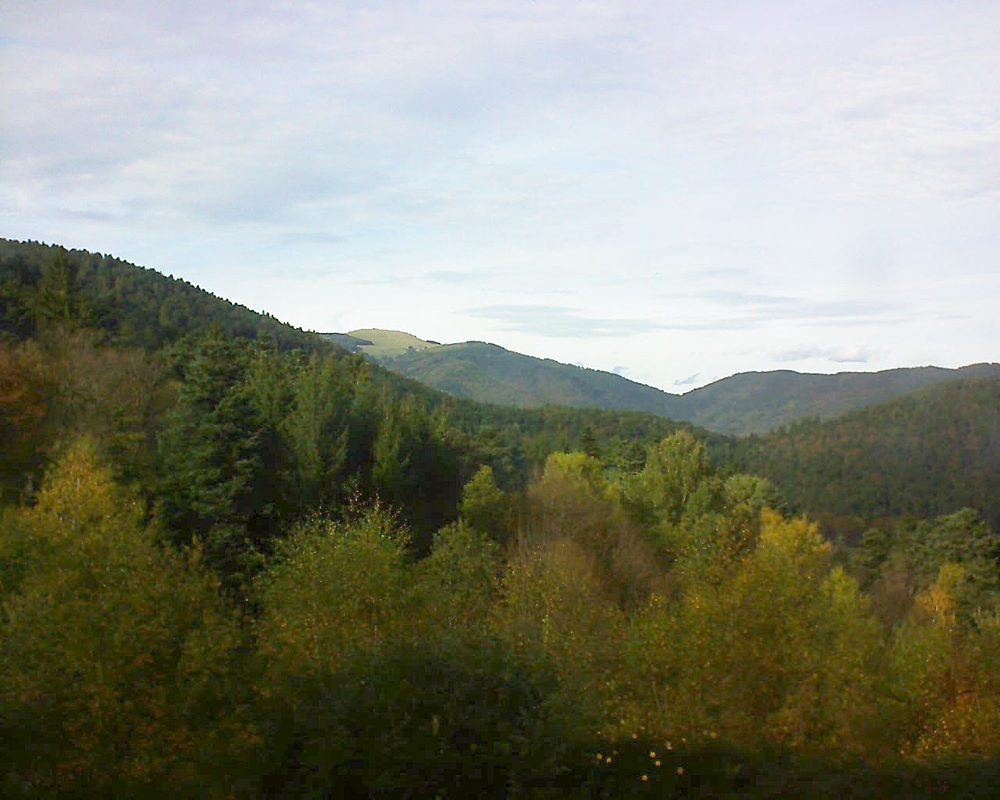 Le petit ballon vu depuis le Domaine Langmatt à Murbach le 25.10.2017 à 15:45 Le petit ballon (Alsace, Vosges) le 25.10.2017 à 15:45