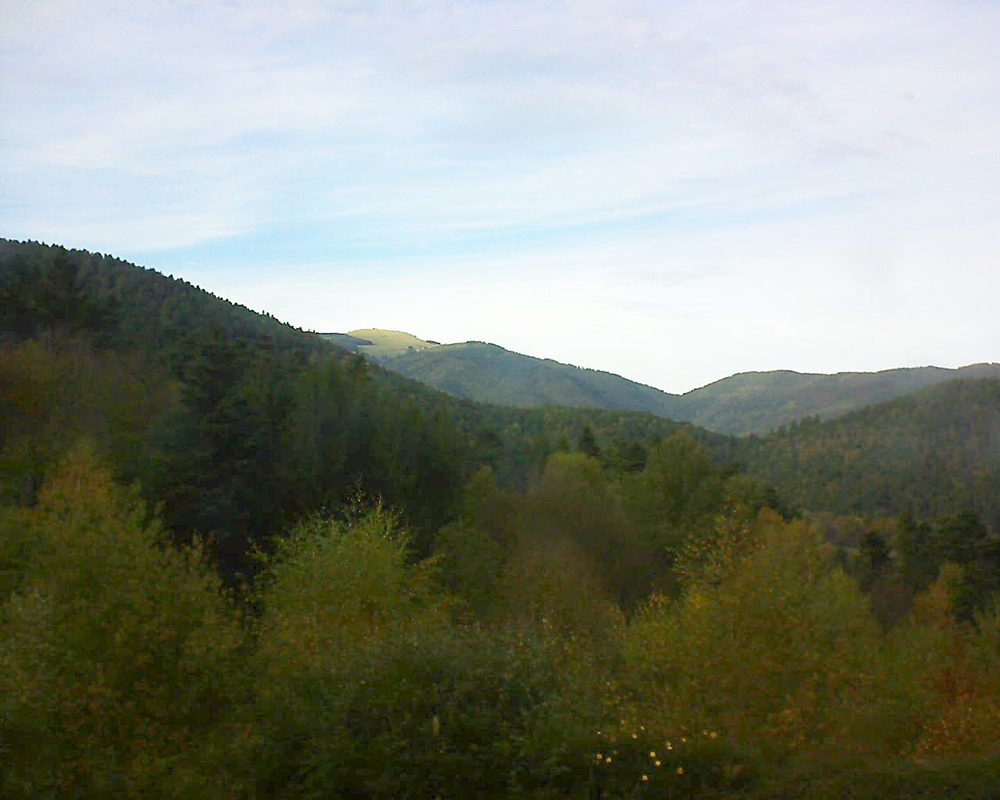 Le petit ballon vu depuis le Domaine Langmatt à Murbach le 25.10.2017 à 16:15 Le petit ballon (Alsace, Vosges) le 25.10.2017 à 16:15