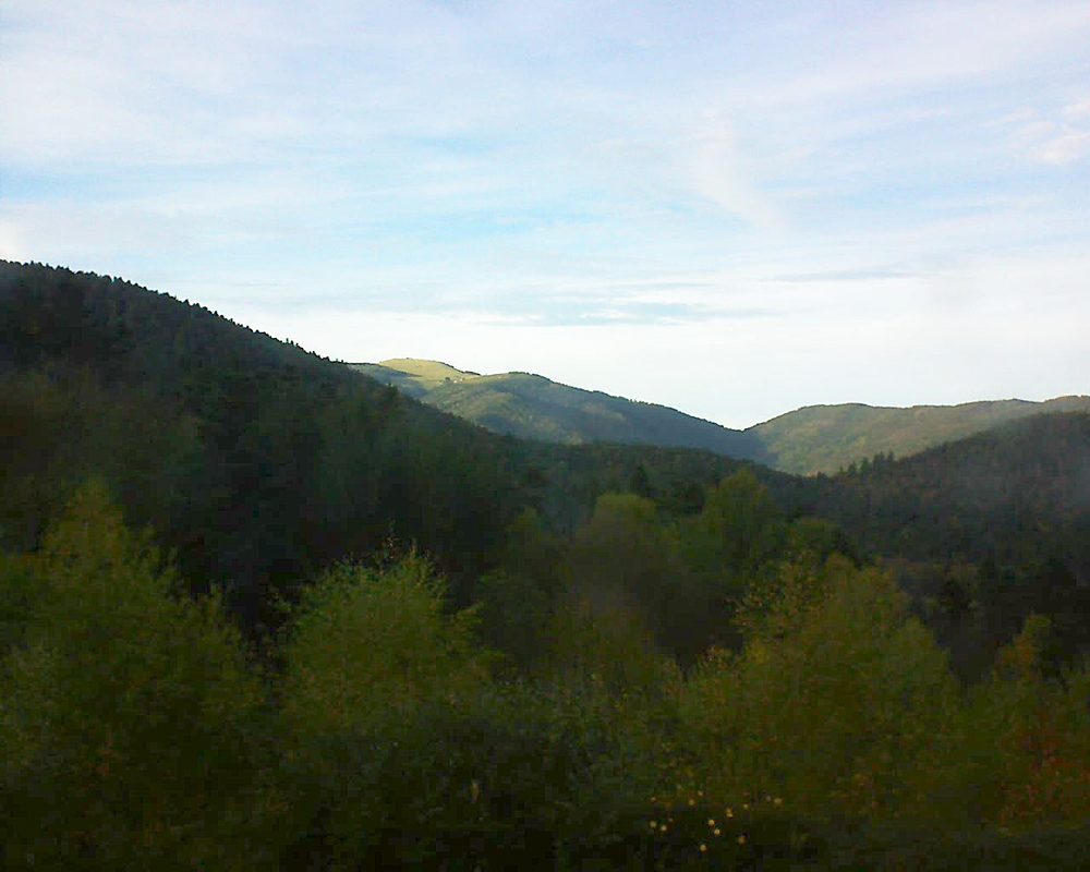 Le petit ballon vu depuis le Domaine Langmatt à Murbach le 25.10.2017 à 17:15 Le petit ballon (Alsace, Vosges) le 25.10.2017 à 17:15