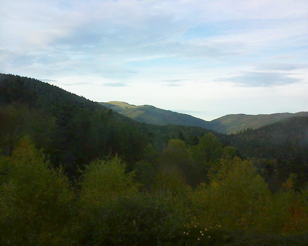 Le petit ballon vu depuis le Domaine Langmatt à Murbach le 25.10.2017 à 17:30 Le petit ballon (Alsace, Vosges) le 25.10.2017 à 17:30