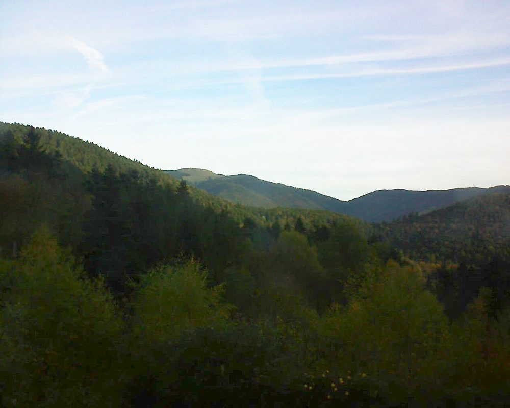 Le petit ballon vu depuis le Domaine Langmatt à Murbach le 26.10.2017 à 09:00 Le petit ballon (Alsace, Vosges) le 26.10.2017 à 09:00