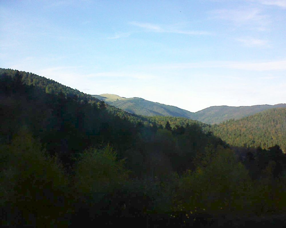 Le petit ballon vu depuis le Domaine Langmatt à Murbach le 26.10.2017 à 16:30 Le petit ballon (Alsace, Vosges) le 26.10.2017 à 16:30
