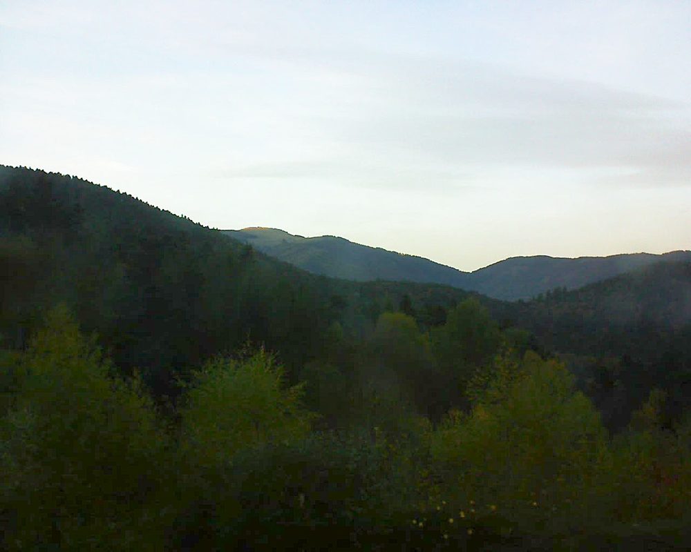 Le petit ballon vu depuis le Domaine Langmatt à Murbach le 26.10.2017 à 18:15 Le petit ballon (Alsace, Vosges) le 26.10.2017 à 18:15