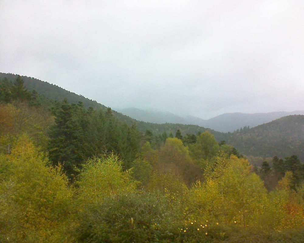 Le petit ballon vu depuis le Domaine Langmatt à Murbach le 27.10.2017 à 10:30 Le petit ballon (Alsace, Vosges) le 27.10.2017 à 10:30