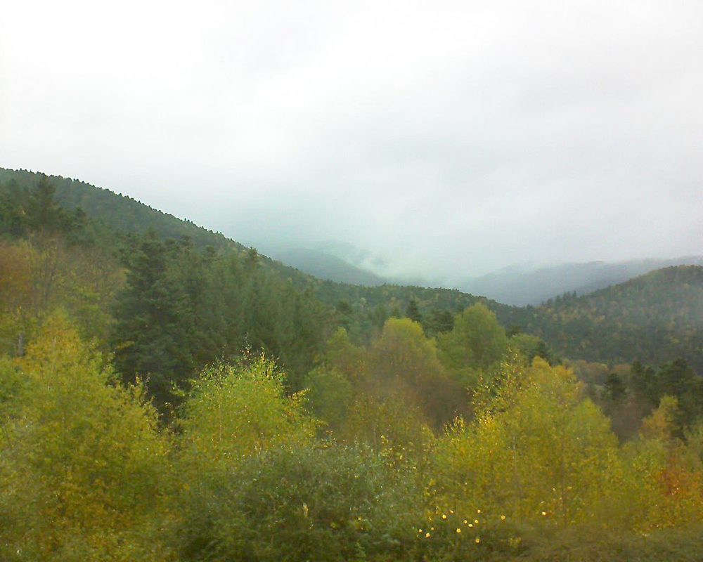 Le petit ballon vu depuis le Domaine Langmatt à Murbach le 27.10.2017 à 10:45 Le petit ballon (Alsace, Vosges) le 27.10.2017 à 10:45