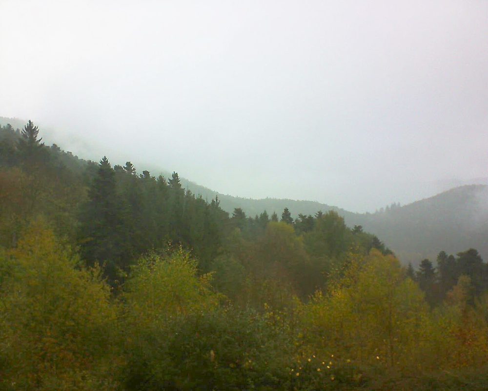 Le petit ballon vu depuis le Domaine Langmatt à Murbach le 27.10.2017 à 11:45 Le petit ballon (Alsace, Vosges) le 27.10.2017 à 11:45