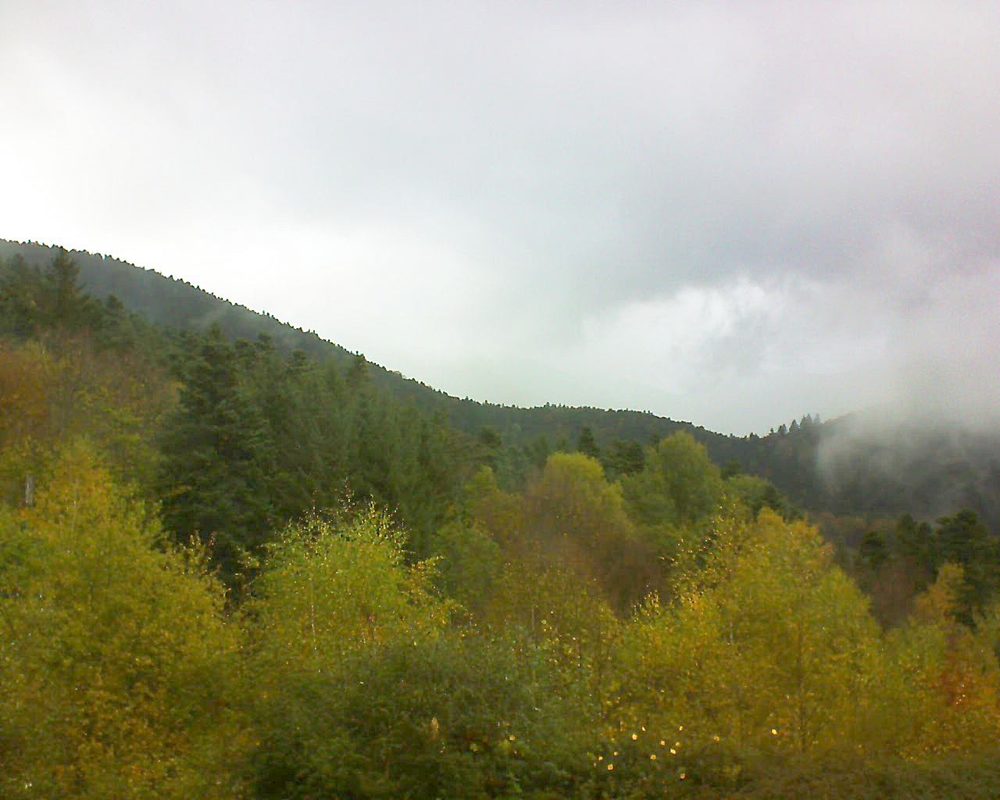 Le petit ballon vu depuis le Domaine Langmatt à Murbach le 27.10.2017 à 12:45 Le petit ballon (Alsace, Vosges) le 27.10.2017 à 12:45