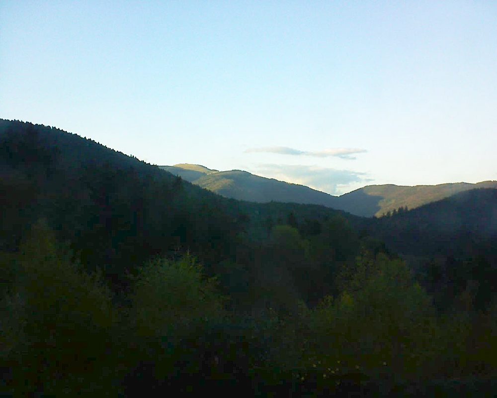 Le petit ballon vu depuis le Domaine Langmatt à Murbach le 27.10.2017 à 17:45 Le petit ballon (Alsace, Vosges) le 27.10.2017 à 17:45