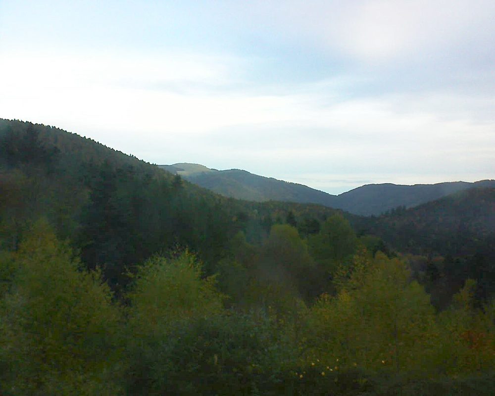 Le petit ballon vu depuis le Domaine Langmatt à Murbach le 28.10.2017 à 08:30 Le petit ballon (Alsace, Vosges) le 28.10.2017 à 08:30
