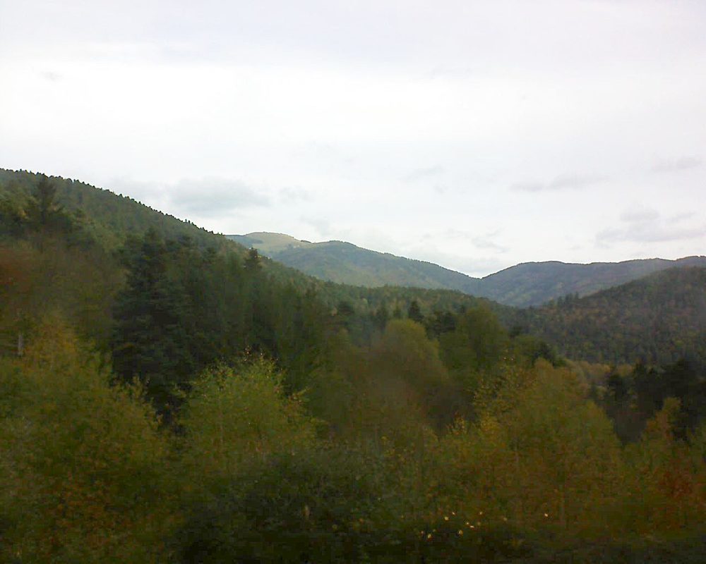 Le petit ballon vu depuis le Domaine Langmatt à Murbach le 28.10.2017 à 10:15 Le petit ballon (Alsace, Vosges) le 28.10.2017 à 10:15