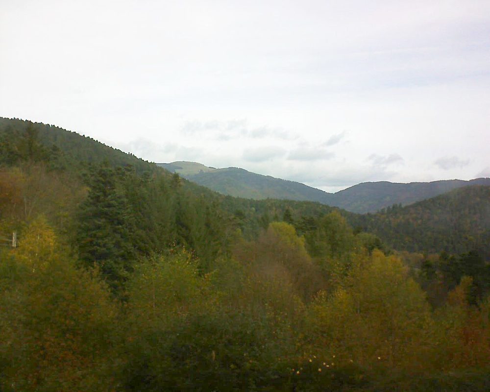 Le petit ballon vu depuis le Domaine Langmatt à Murbach le 28.10.2017 à 11:15 Le petit ballon (Alsace, Vosges) le 28.10.2017 à 11:15