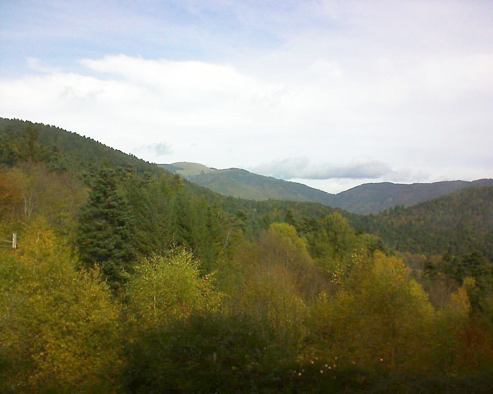 Le petit ballon vu depuis le Domaine Langmatt à Murbach le 28.10.2017 à 12:00 Le petit ballon (Alsace, Vosges) le 28.10.2017 à 12:00