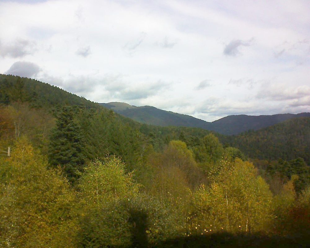 Le petit ballon vu depuis le Domaine Langmatt à Murbach le 28.10.2017 à 12:30 Le petit ballon (Alsace, Vosges) le 28.10.2017 à 12:30