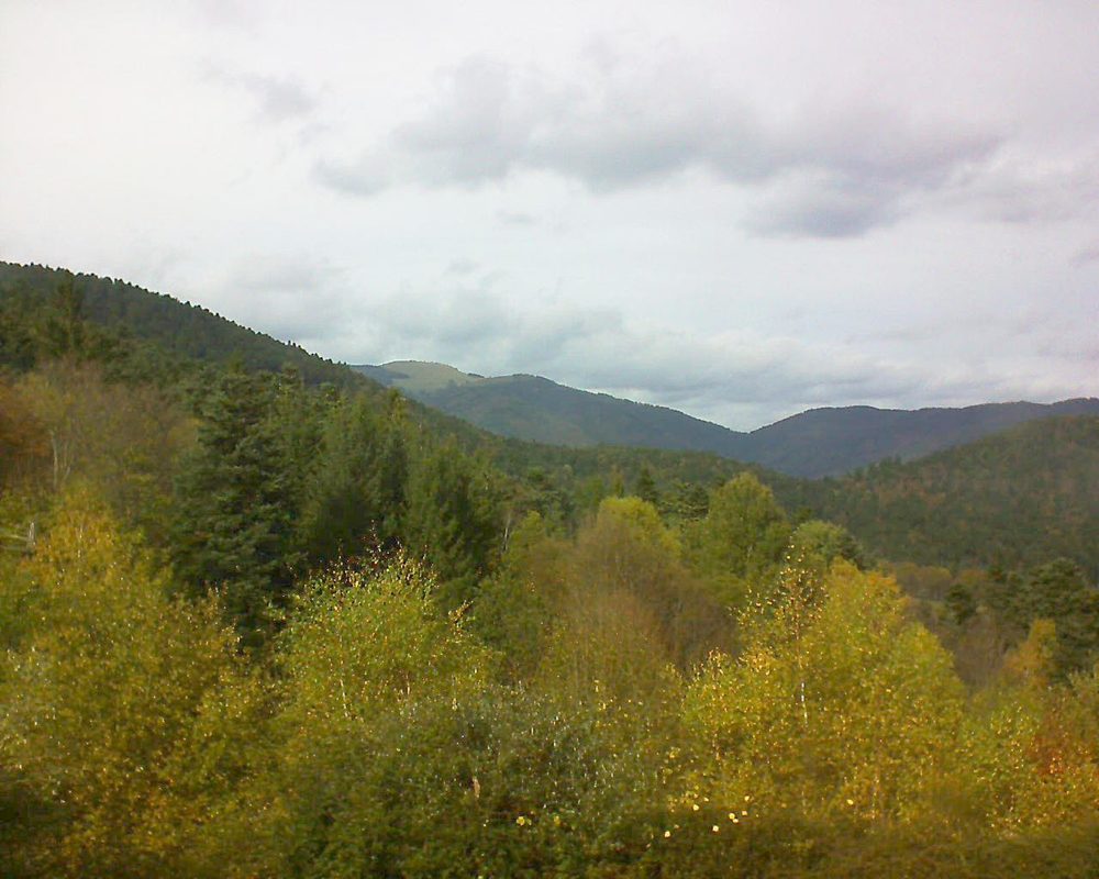 Le petit ballon vu depuis le Domaine Langmatt à Murbach le 28.10.2017 à 14:30 Le petit ballon (Alsace, Vosges) le 28.10.2017 à 14:30