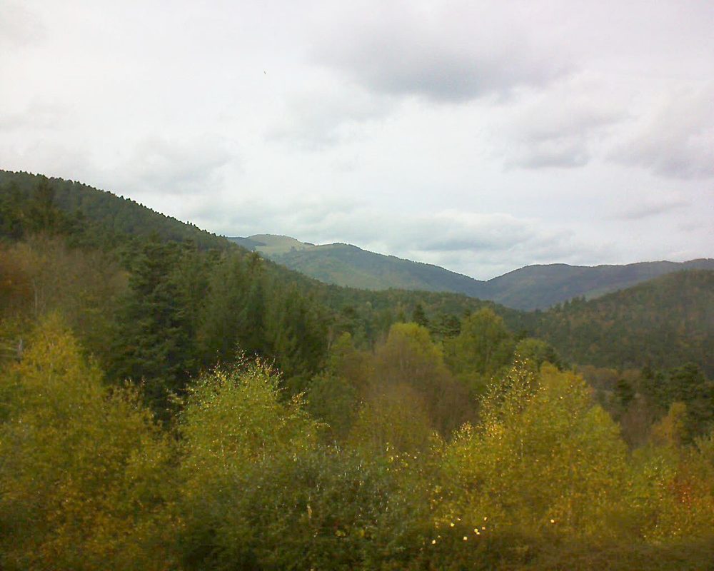 Le petit ballon vu depuis le Domaine Langmatt à Murbach le 28.10.2017 à 14:45 Le petit ballon (Alsace, Vosges) le 28.10.2017 à 14:45