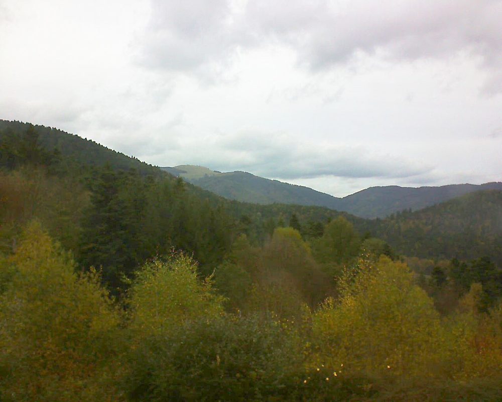 Le petit ballon vu depuis le Domaine Langmatt à Murbach le 28.10.2017 à 15:00 Le petit ballon (Alsace, Vosges) le 28.10.2017 à 15:00