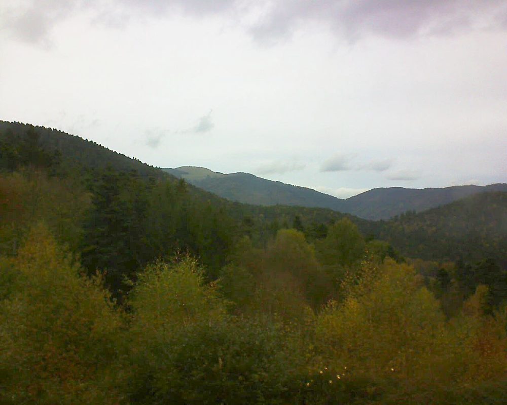Le petit ballon vu depuis le Domaine Langmatt à Murbach le 28.10.2017 à 15:45 Le petit ballon (Alsace, Vosges) le 28.10.2017 à 15:45