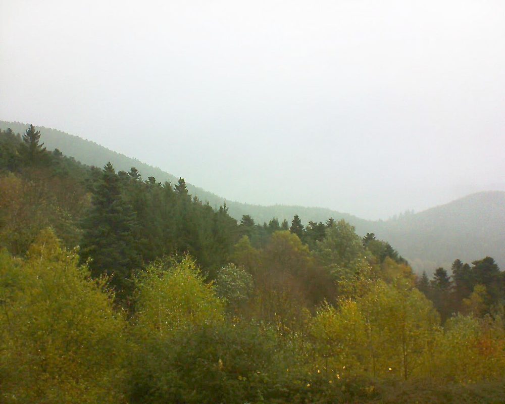 Le petit ballon vu depuis le Domaine Langmatt à Murbach le 29.10.2017 à 08:15 Le petit ballon (Alsace, Vosges) le 29.10.2017 à 08:15