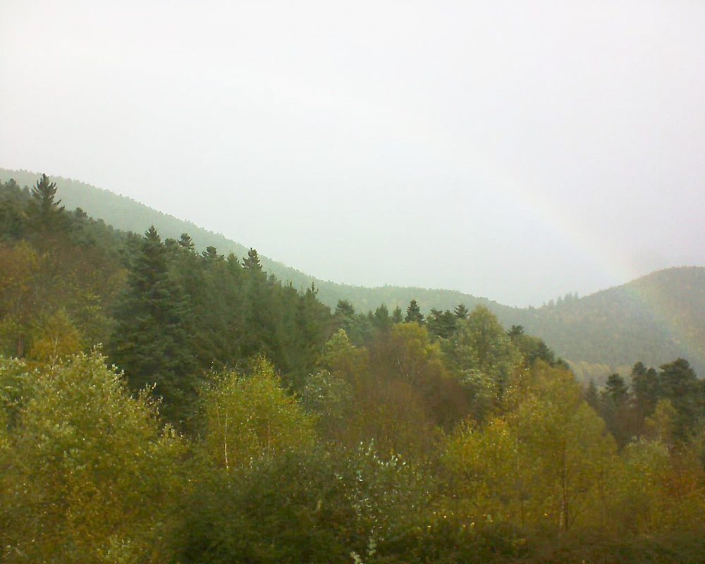 Le petit ballon vu depuis le Domaine Langmatt à Murbach le 29.10.2017 à 11:15 Le petit ballon (Alsace, Vosges) le 29.10.2017 à 11:15