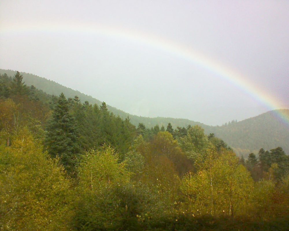 Le petit ballon vu depuis le Domaine Langmatt à Murbach le 29.10.2017 à 11:30 Le petit ballon (Alsace, Vosges) le 29.10.2017 à 11:30