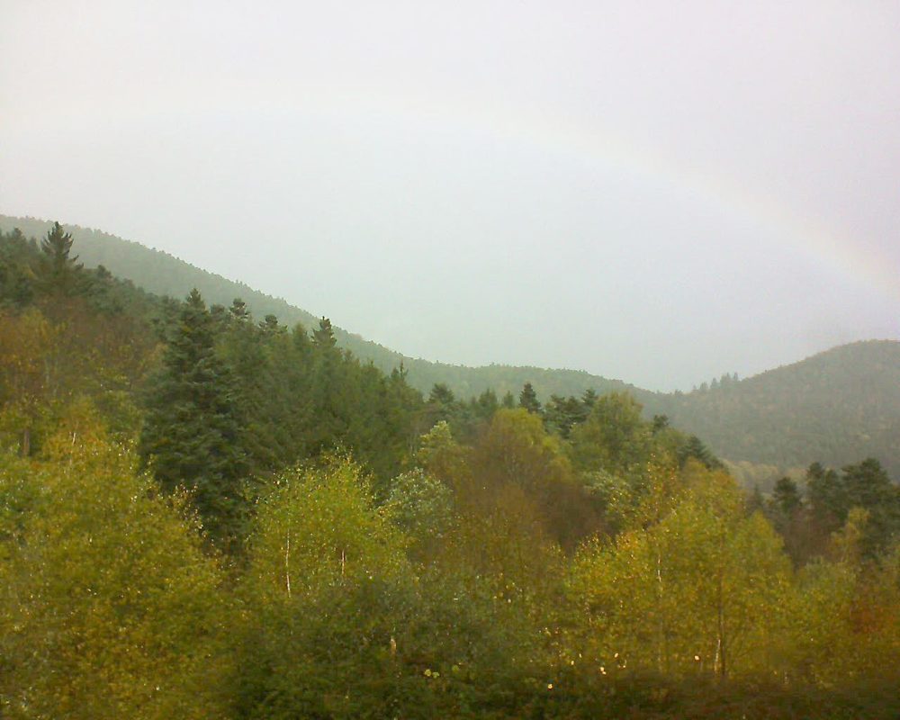 Le petit ballon vu depuis le Domaine Langmatt à Murbach le 29.10.2017 à 11:45 Le petit ballon (Alsace, Vosges) le 29.10.2017 à 11:45