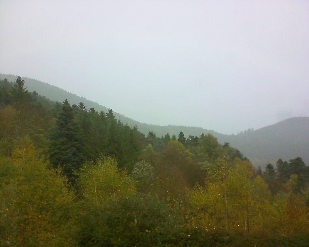 Le petit ballon vu depuis le Domaine Langmatt à Murbach le 29.10.2017 à 12:00 Le petit ballon (Alsace, Vosges) le 29.10.2017 à 12:00