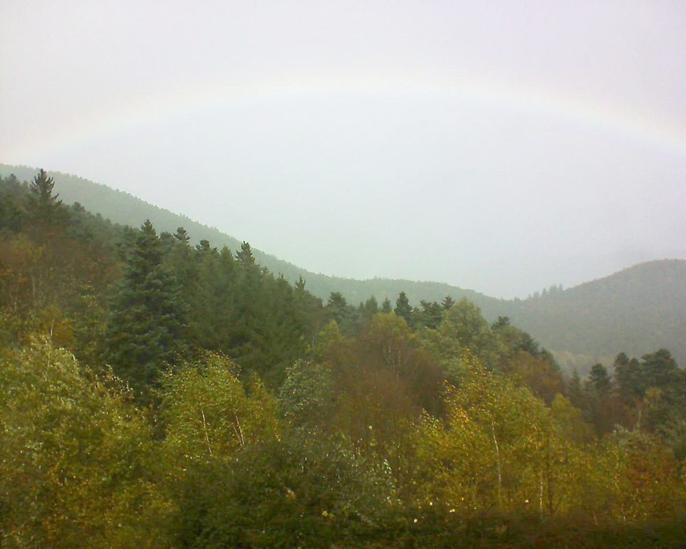 Le petit ballon vu depuis le Domaine Langmatt à Murbach le 29.10.2017 à 12:15 Le petit ballon (Alsace, Vosges) le 29.10.2017 à 12:15