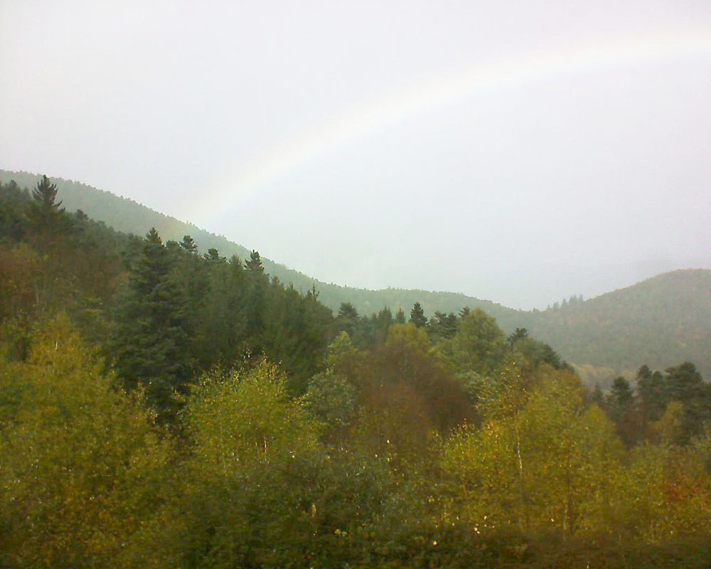 Le petit ballon vu depuis le Domaine Langmatt à Murbach le 29.10.2017 à 13:15 Le petit ballon (Alsace, Vosges) le 29.10.2017 à 13:15