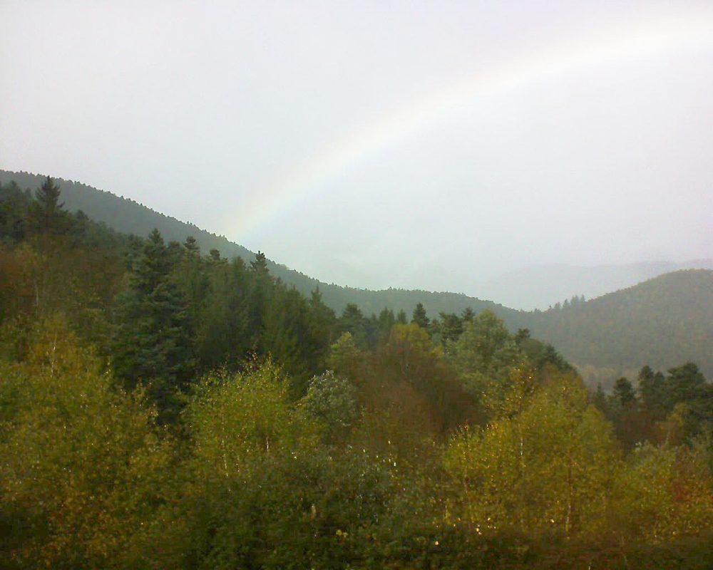 Le petit ballon vu depuis le Domaine Langmatt à Murbach le 29.10.2017 à 13:30 Le petit ballon (Alsace, Vosges) le 29.10.2017 à 13:30
