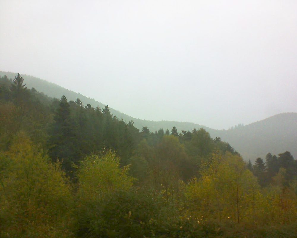 Le petit ballon vu depuis le Domaine Langmatt à Murbach le 29.10.2017 à 14:30 Le petit ballon (Alsace, Vosges) le 29.10.2017 à 14:30