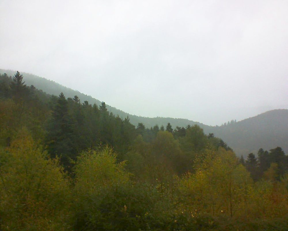 Le petit ballon vu depuis le Domaine Langmatt à Murbach le 29.10.2017 à 14:45 Le petit ballon (Alsace, Vosges) le 29.10.2017 à 14:45