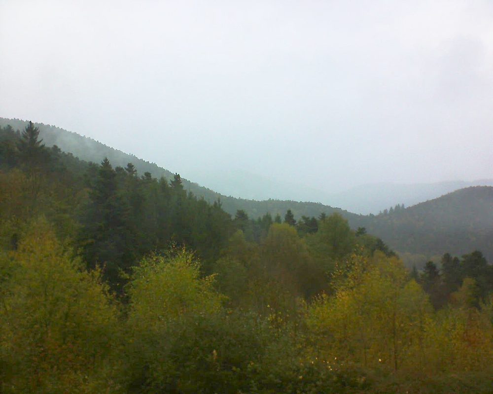 Le petit ballon vu depuis le Domaine Langmatt à Murbach le 29.10.2017 à 15:30 Le petit ballon (Alsace, Vosges) le 29.10.2017 à 15:30