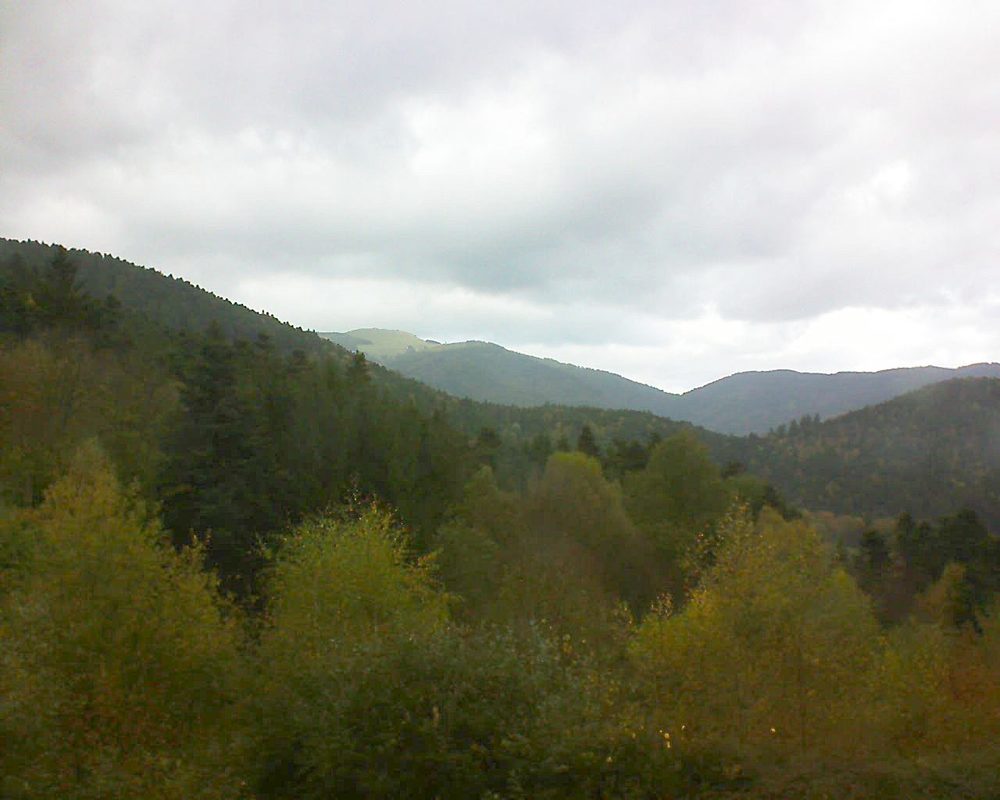 Le petit ballon vu depuis le Domaine Langmatt à Murbach le 30.10.2017 à 13:00 Le petit ballon (Alsace, Vosges) le 30.10.2017 à 13:00