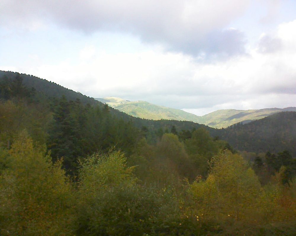Le petit ballon vu depuis le Domaine Langmatt à Murbach le 30.10.2017 à 13:15 Le petit ballon (Alsace, Vosges) le 30.10.2017 à 13:15