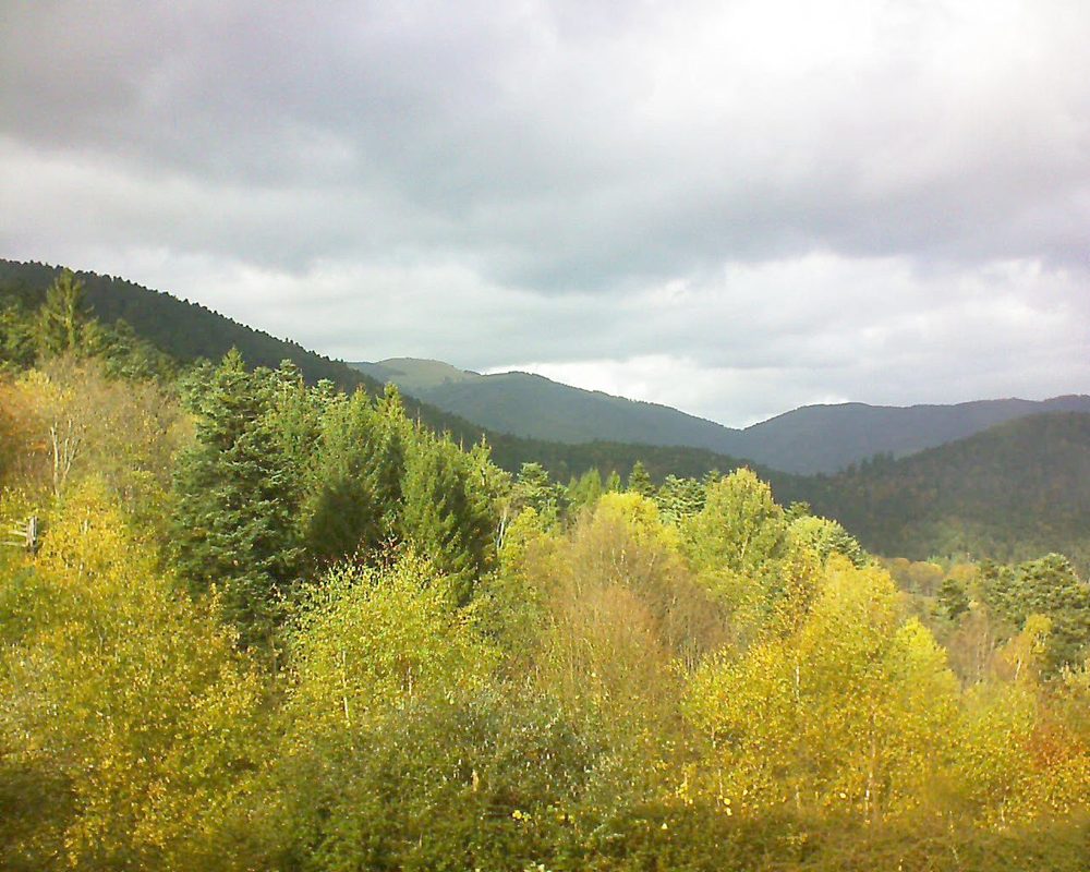 Le petit ballon vu depuis le Domaine Langmatt à Murbach le 30.10.2017 à 13:30 Le petit ballon (Alsace, Vosges) le 30.10.2017 à 13:30