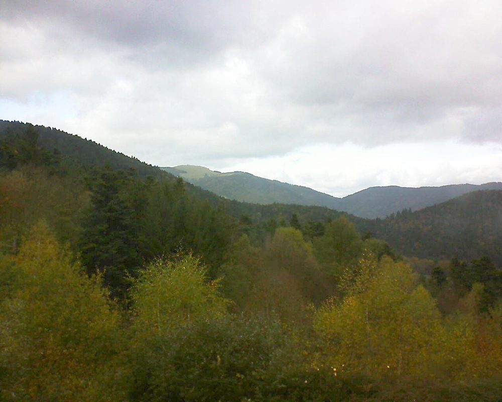 Le petit ballon vu depuis le Domaine Langmatt à Murbach le 30.10.2017 à 14:00 Le petit ballon (Alsace, Vosges) le 30.10.2017 à 14:00
