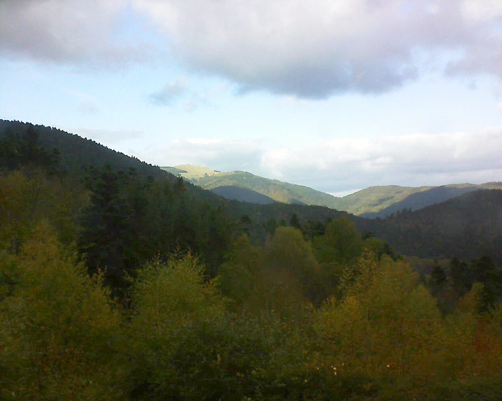 Le petit ballon vu depuis le Domaine Langmatt à Murbach le 30.10.2017 à 14:15 Le petit ballon (Alsace, Vosges) le 30.10.2017 à 14:15