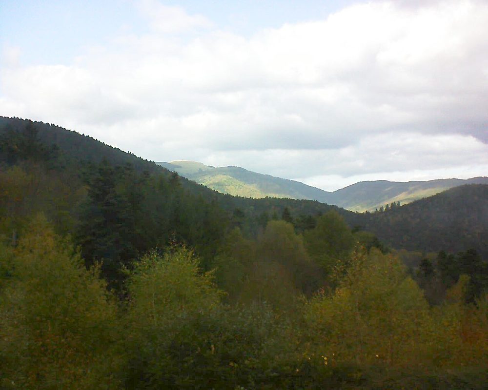 Le petit ballon vu depuis le Domaine Langmatt à Murbach le 30.10.2017 à 14:30 Le petit ballon (Alsace, Vosges) le 30.10.2017 à 14:30