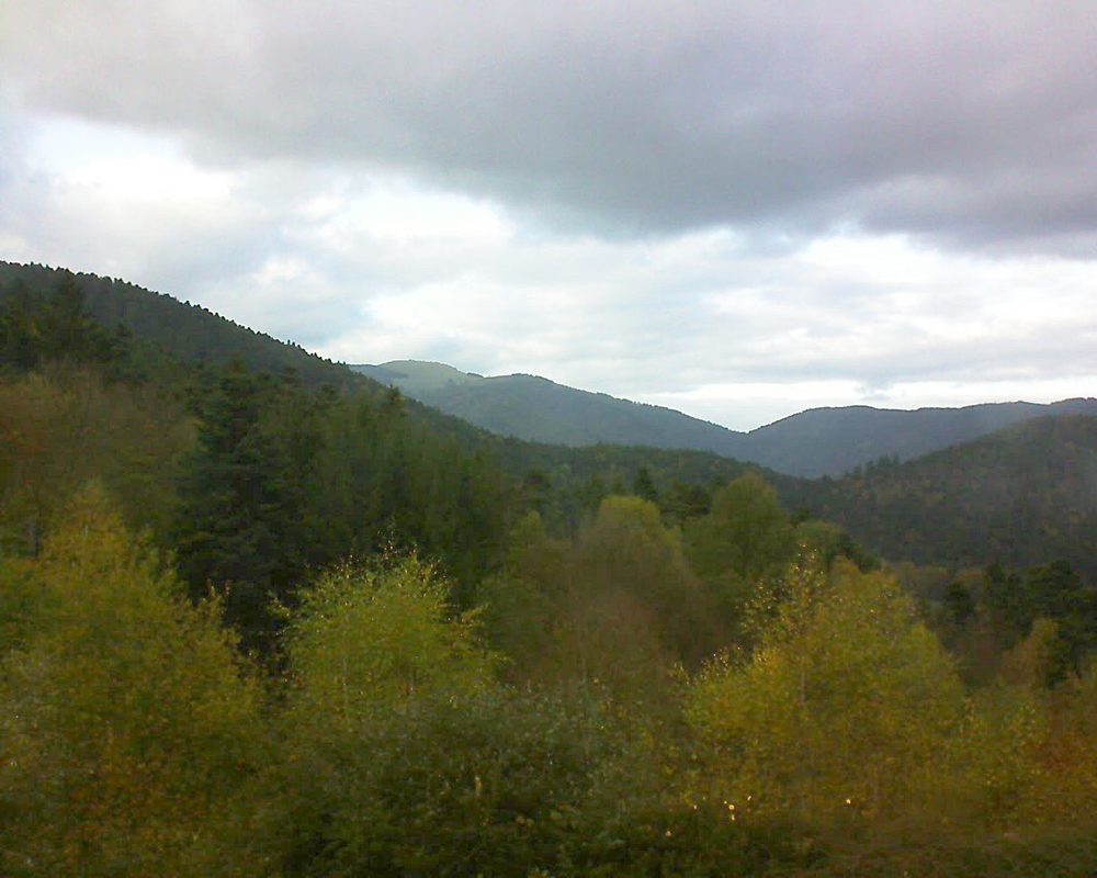 Le petit ballon vu depuis le Domaine Langmatt à Murbach le 30.10.2017 à 15:45 Le petit ballon (Alsace, Vosges) le 30.10.2017 à 15:45