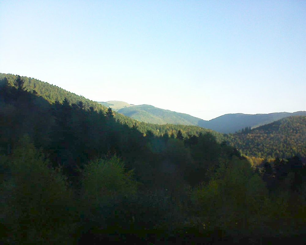 Le petit ballon vu depuis le Domaine Langmatt à Murbach le 31.10.2017 à 08:15 Le petit ballon (Alsace, Vosges) le 31.10.2017 à 08:15