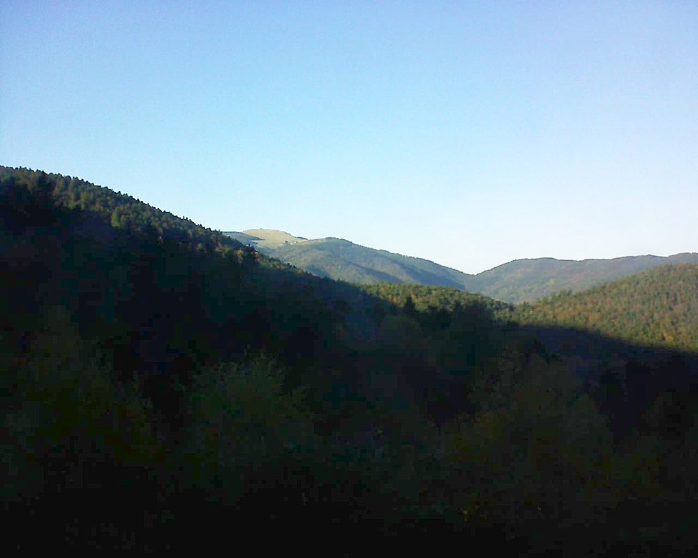 Le petit ballon vu depuis le Domaine Langmatt à Murbach le 31.10.2017 à 15:30 Le petit ballon (Alsace, Vosges) le 31.10.2017 à 15:30