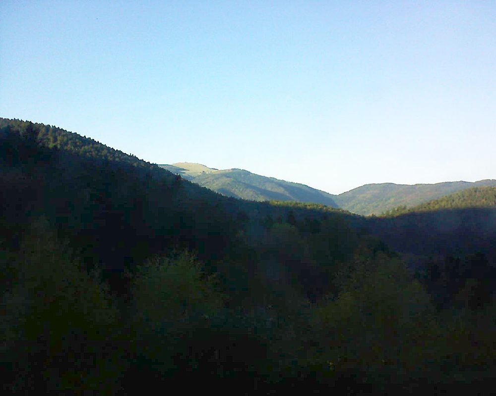 Le petit ballon vu depuis le Domaine Langmatt à Murbach le 31.10.2017 à 15:45 Le petit ballon (Alsace, Vosges) le 31.10.2017 à 15:45