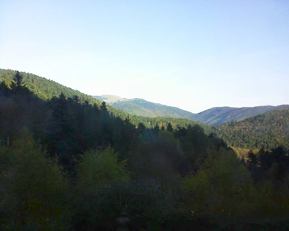 Le petit ballon vu depuis le Domaine Langmatt à Murbach le 01.11.2017 à 09:15 Le petit ballon (Alsace, Vosges) le 01.11.2017 à 09:15
