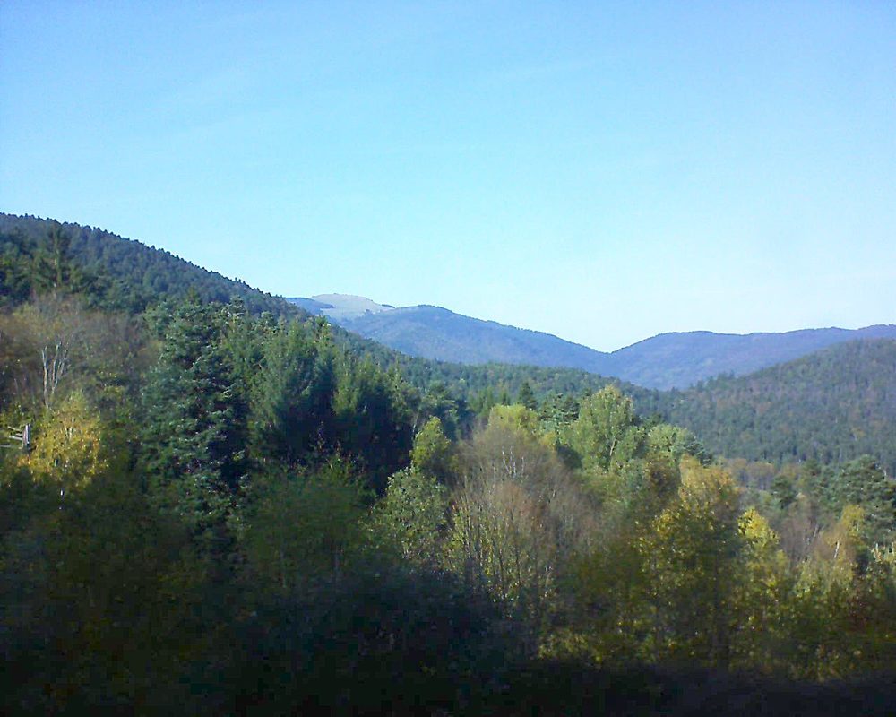 Le petit ballon vu depuis le Domaine Langmatt à Murbach le 01.11.2017 à 14:15 Le petit ballon (Alsace, Vosges) le 01.11.2017 à 14:15
