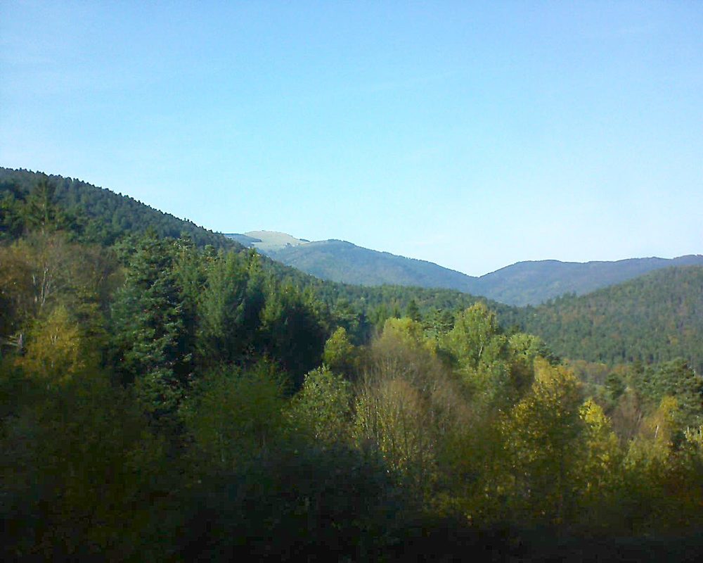 Le petit ballon vu depuis le Domaine Langmatt à Murbach le 01.11.2017 à 14:30 Le petit ballon (Alsace, Vosges) le 01.11.2017 à 14:30