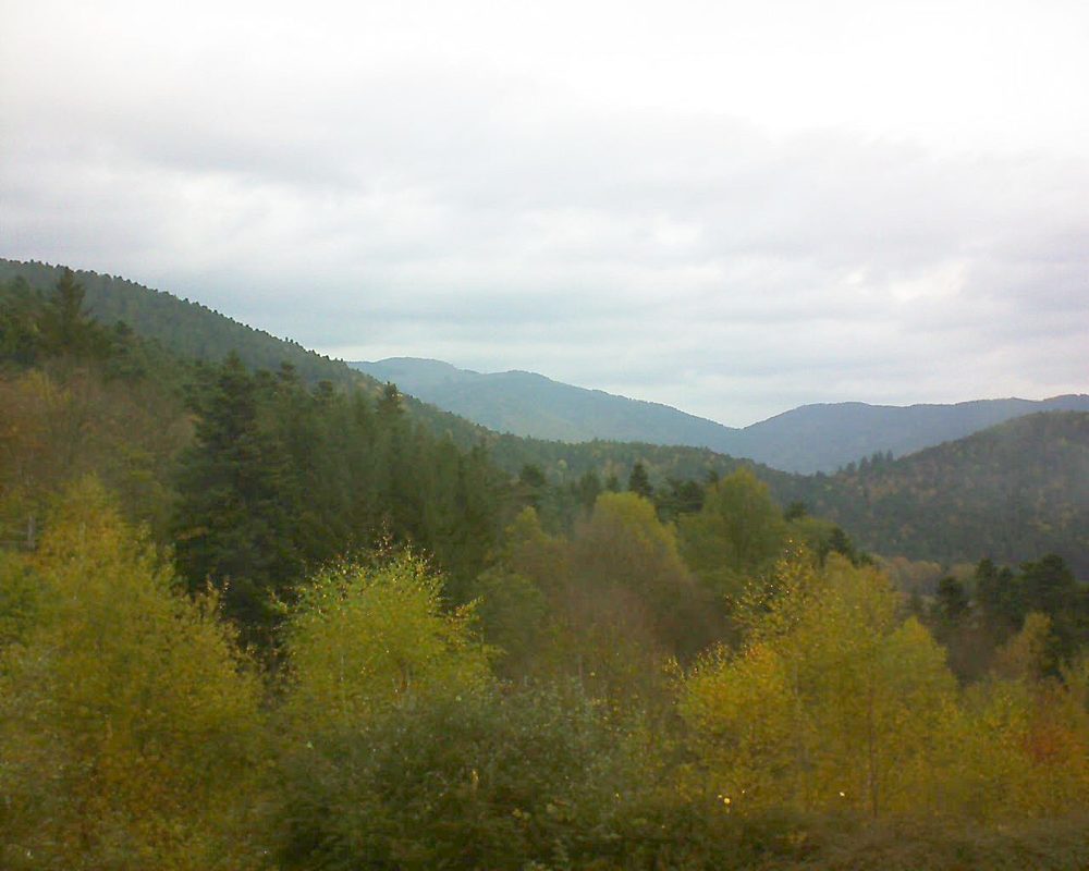 Le petit ballon vu depuis le Domaine Langmatt à Murbach le 02.11.2017 à 09:45 Le petit ballon (Alsace, Vosges) le 02.11.2017 à 09:45