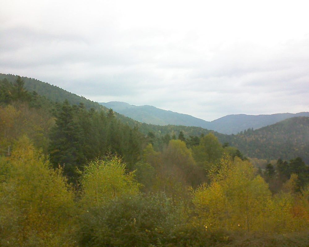 Le petit ballon vu depuis le Domaine Langmatt à Murbach le 02.11.2017 à 10:00 Le petit ballon (Alsace, Vosges) le 02.11.2017 à 10:00
