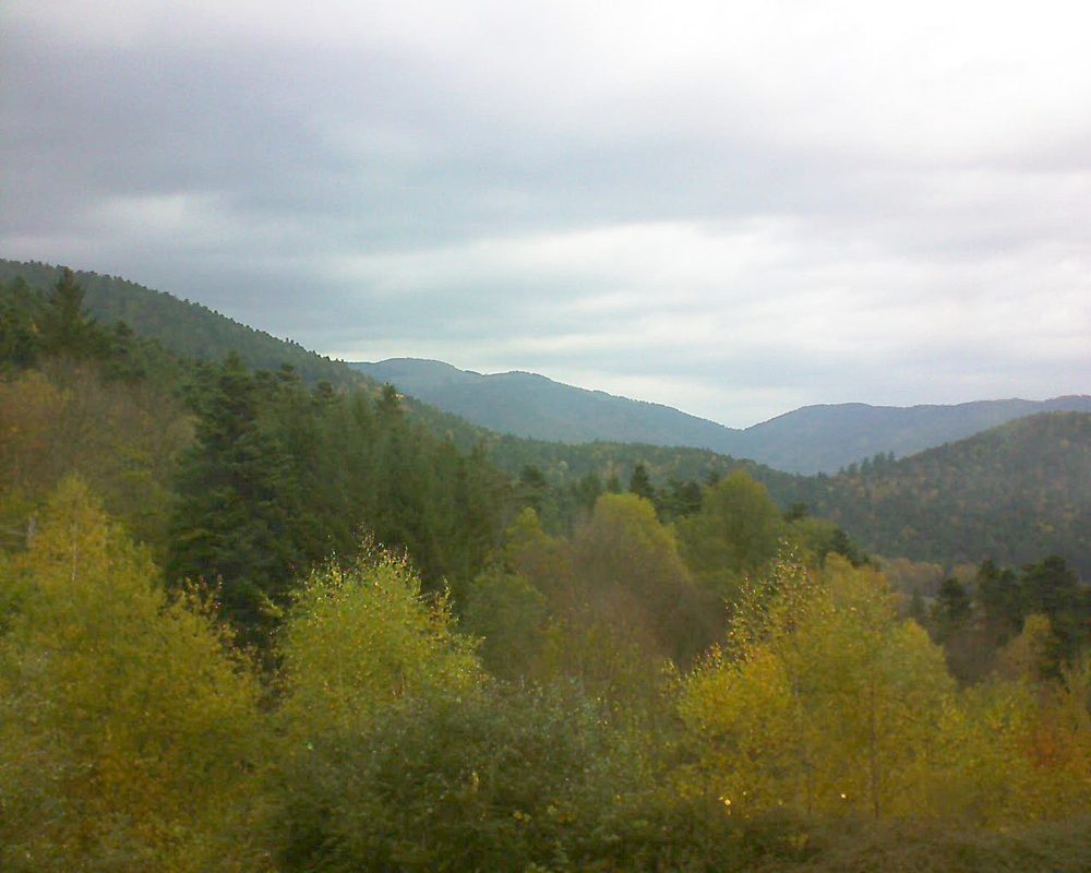 Le petit ballon vu depuis le Domaine Langmatt à Murbach le 02.11.2017 à 10:45 Le petit ballon (Alsace, Vosges) le 02.11.2017 à 10:45