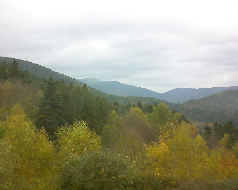 Le petit ballon vu depuis le Domaine Langmatt à Murbach le 02.11.2017 à 12:30 Le petit ballon (Alsace, Vosges) le 02.11.2017 à 12:30
